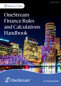 OneStream Finance Rules and Calculations Handbook book cover