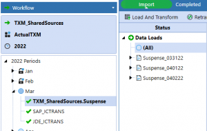 OneStream Transaction Matching - Data Splitting Workflow Profile